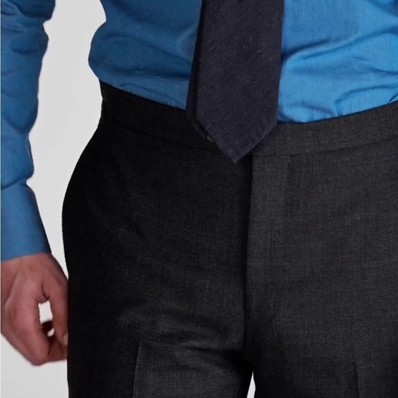 Thom Sweeney 100% Cotton Flat Front Pants in Navy, waist size 33 inches - Picture 2 of 10